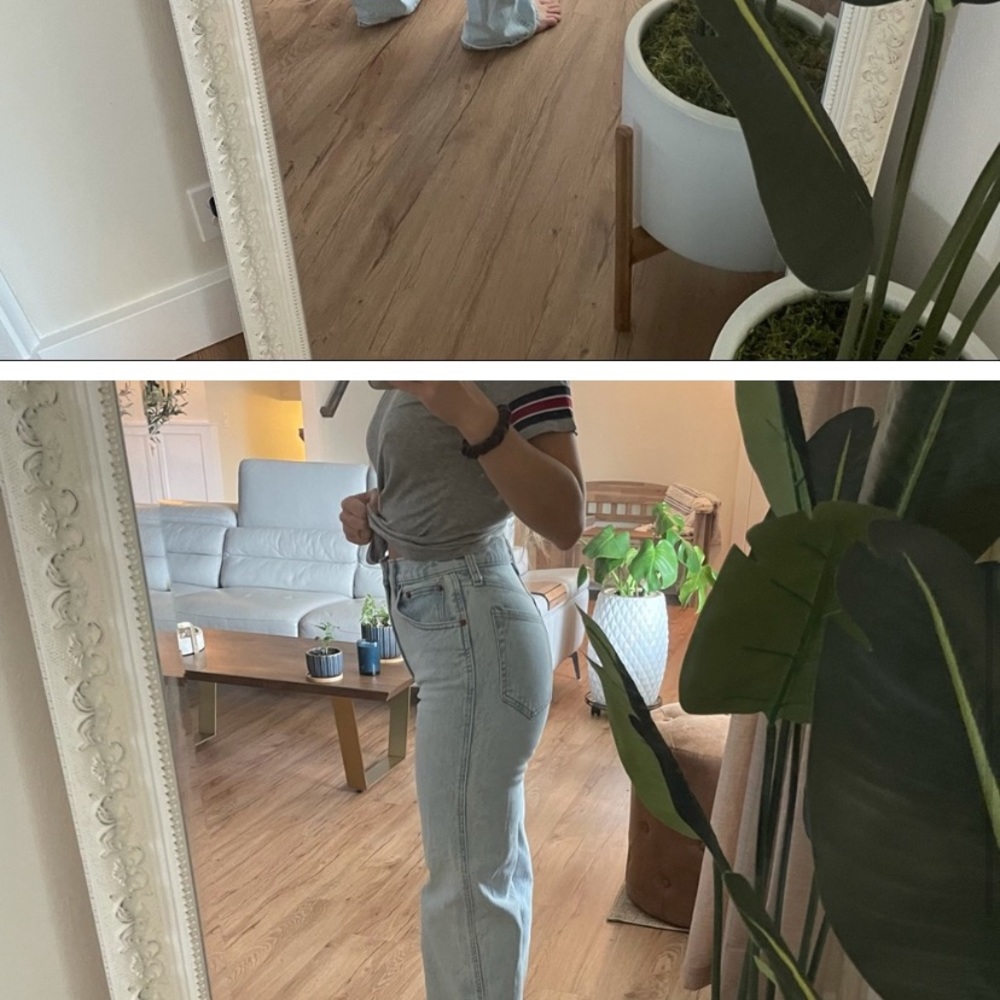 Abercrombie high waisted 90’s straight jeans